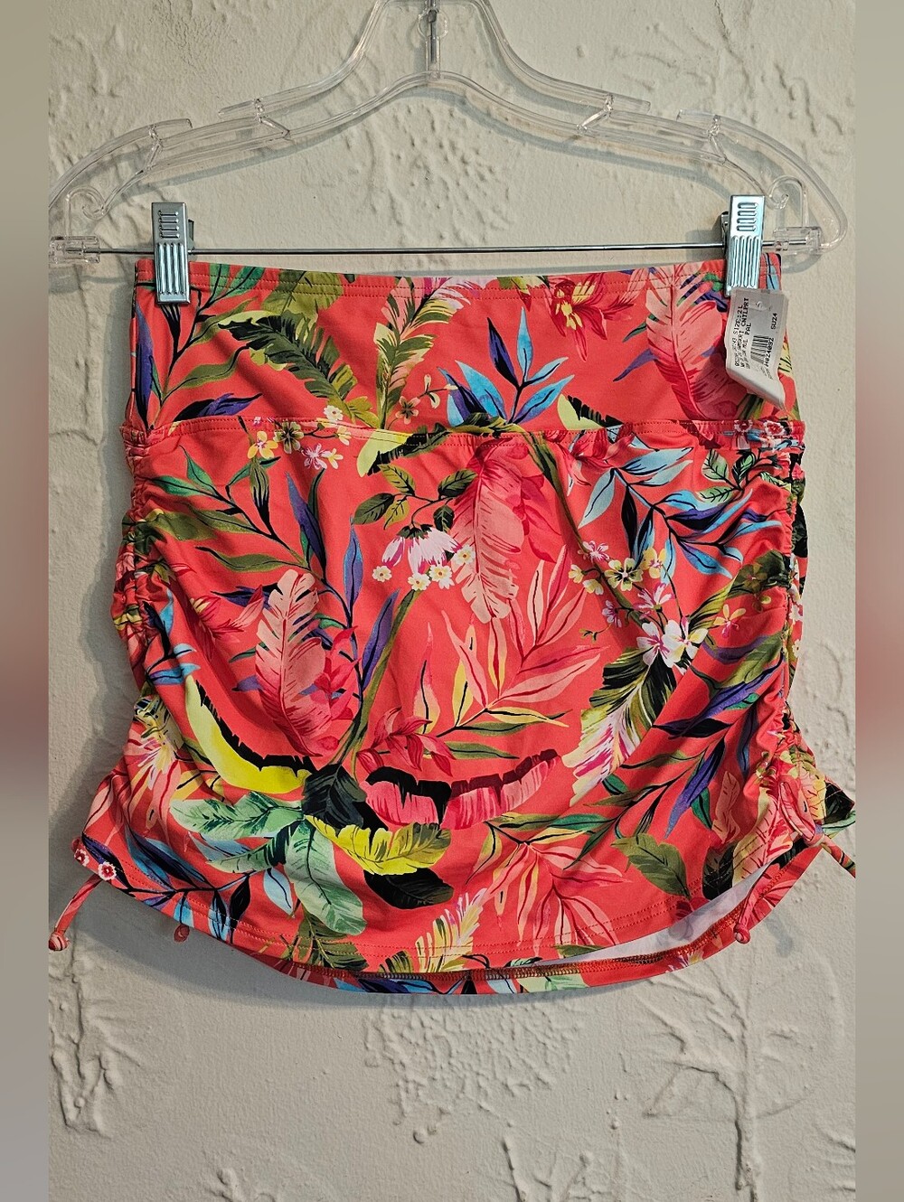 Lands' End Floral Orange Swim Skirt Bottom NWT Size 2